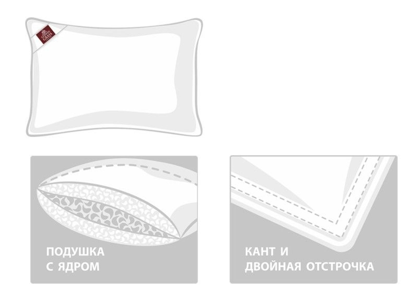 Подушка 3D ALOE VERA GRASS упругая 50х68